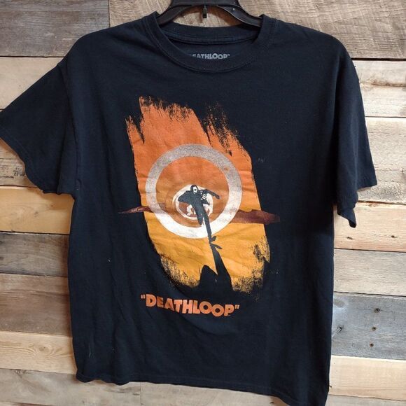 Deathloop Bethesda Men's Black Short Sleeve Shirt Size Medium (M) - Picture 1 of 3